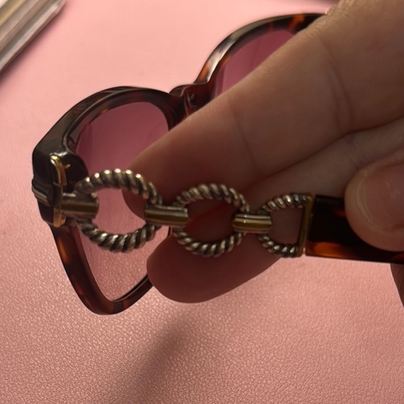 Brighton Brown and Gold Tortoise Chain Sunglasses